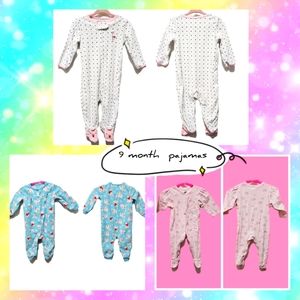 3 Baby girl 9 month  pajamas
